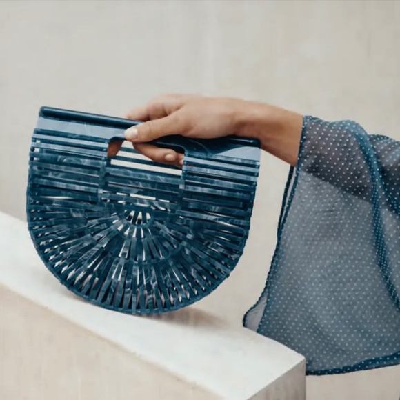 Cult Gaia Deep Teal Small Marbled Ark bag - Picture 1 of 5